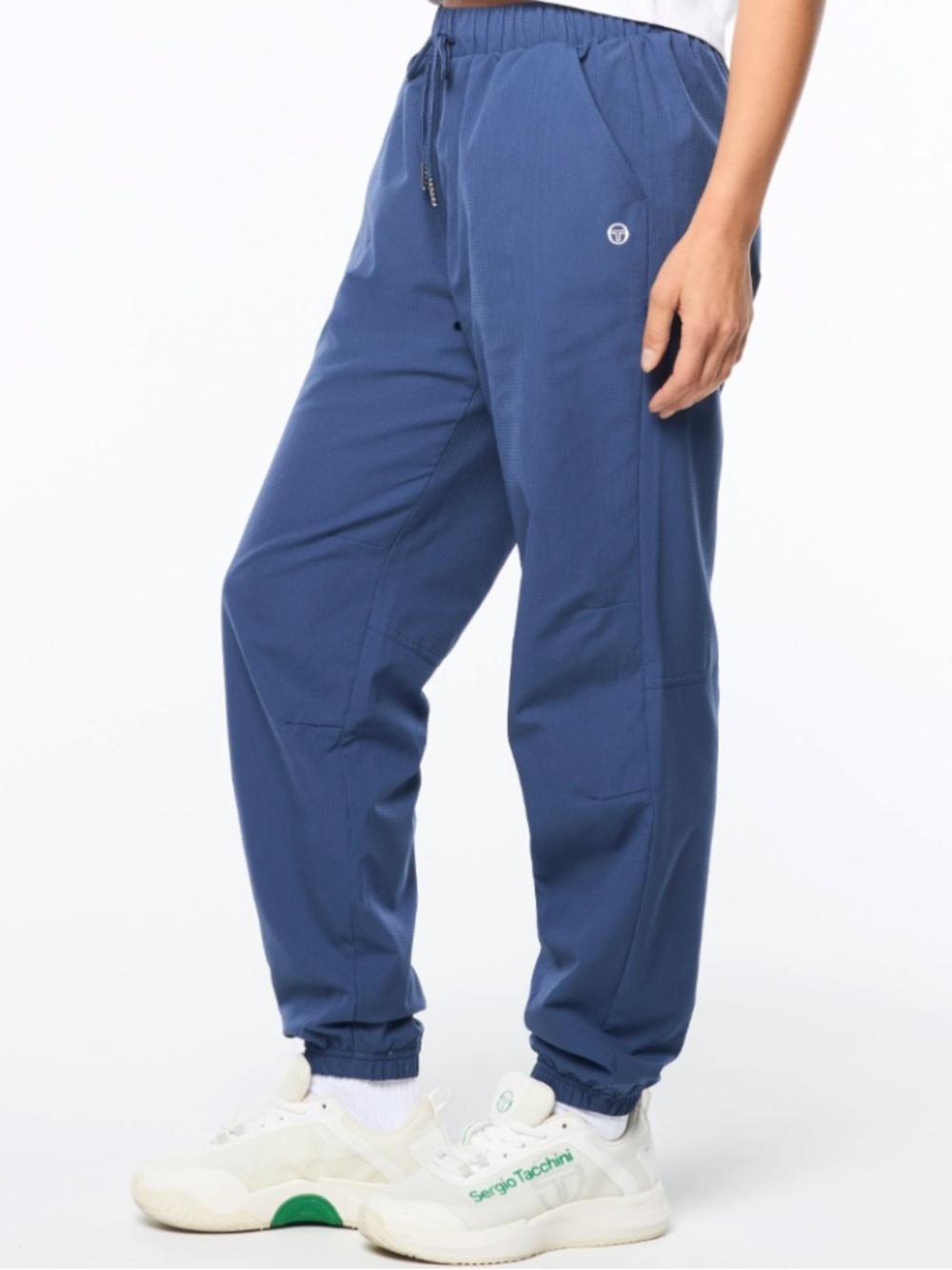 Sergio Tacchini Women’s Luna Blue Indigo Elastic-Waist Jogger Pants. Size Large.